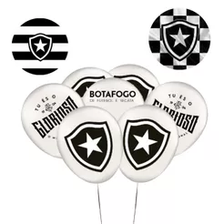 25~125 BALÃO BEXIGA FESTA BOTAFOGO OFICIAL FUTEBOL n°9 FESTCOLOR (CHOCO)