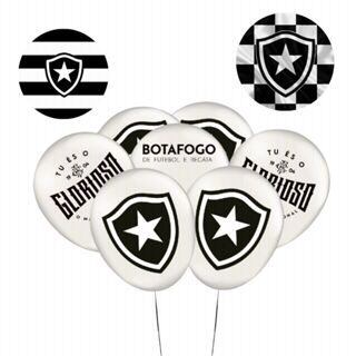 25~125 BALÃO BEXIGA FESTA BOTAFOGO OFICIAL FUTEBOL  n°9 FESTCOLOR em Oferta na Shopee