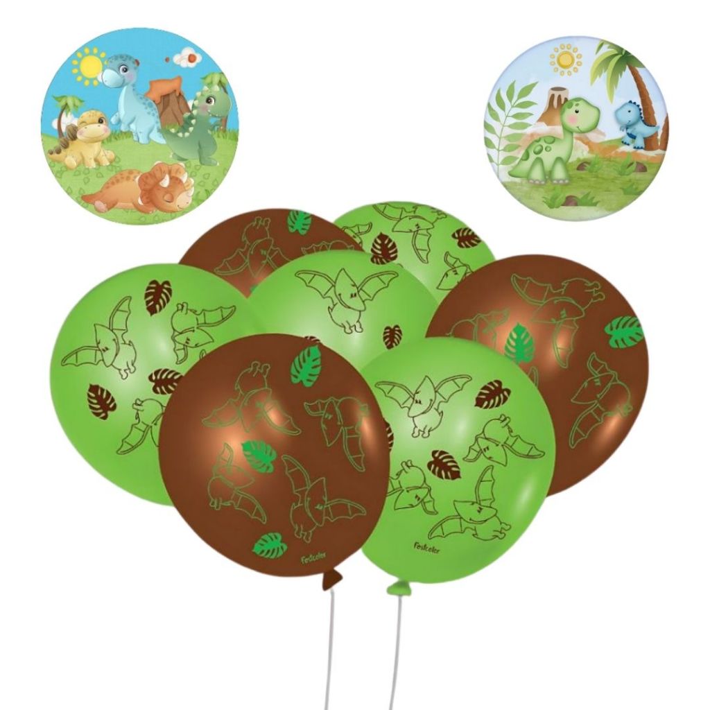 25~125 BALÃO DINOSSAURO BABY BEXIGA FESTA  n°9 FESTCOLOR