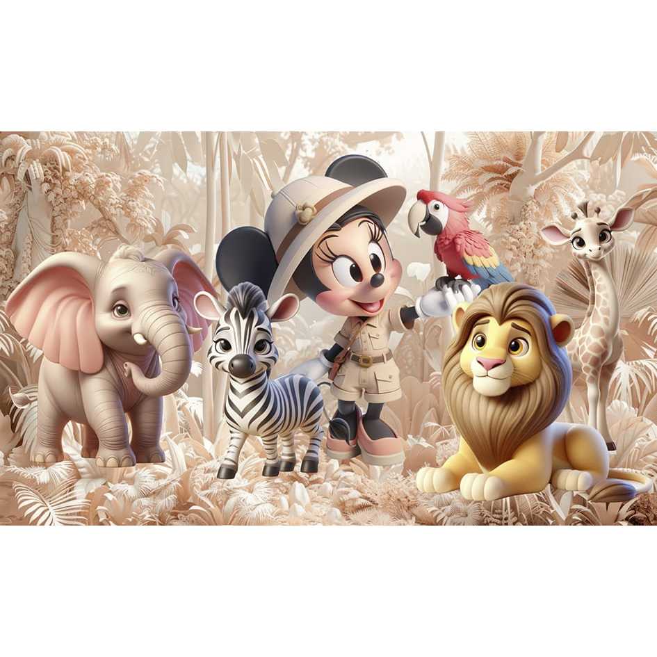 Painel em Tecido Tecido 2,20 x1,60 tema MINNIE ROSA