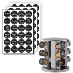 Etiquetas Kit Com 80 Adesivos Vinil Porta Temperos Cartelas 38x38mm