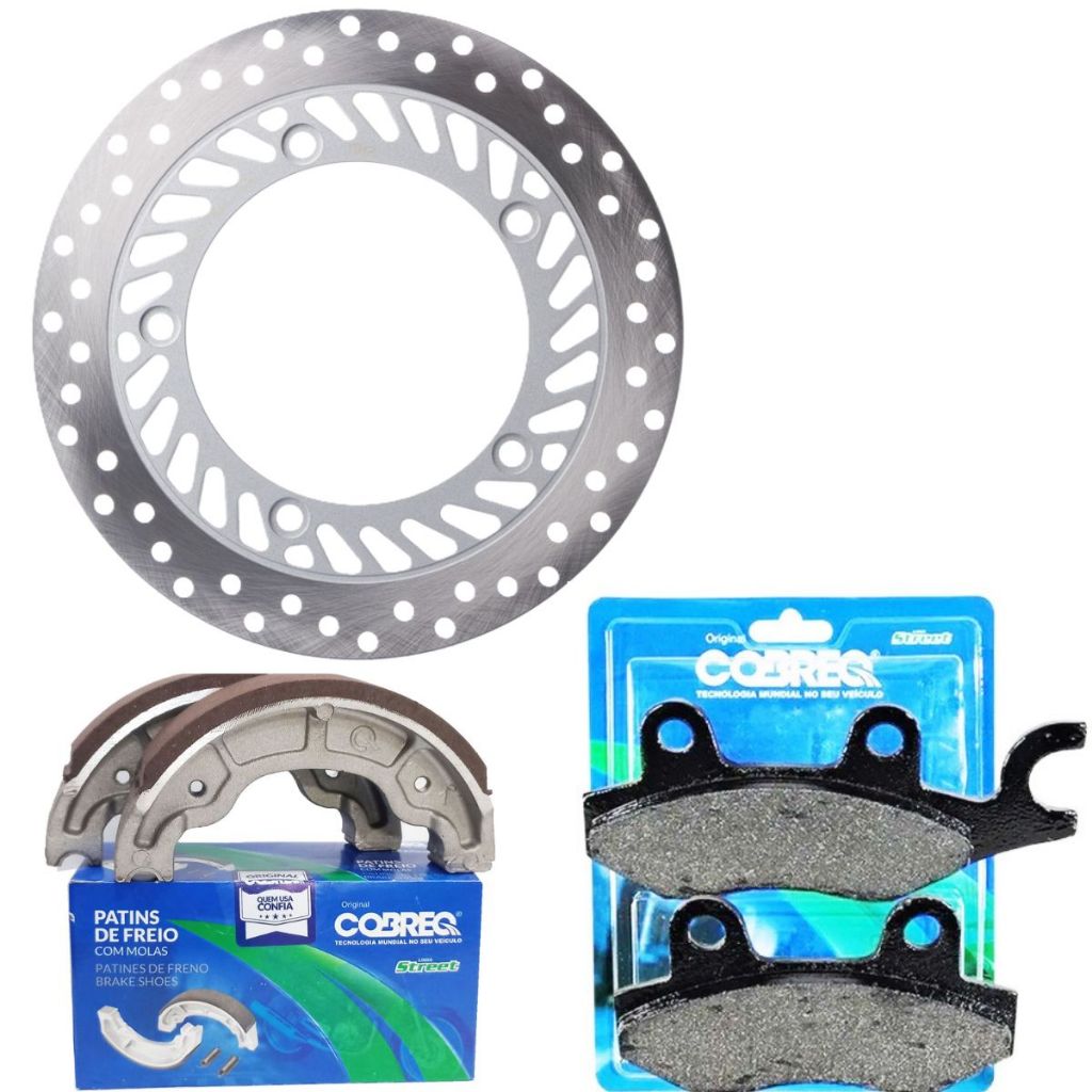 Disco de Freio Dianteiro Cb 300r Sem Abs / Cbx 250 Twister + Pastilhas e Lonas Cobreq em Oferta na Shopee