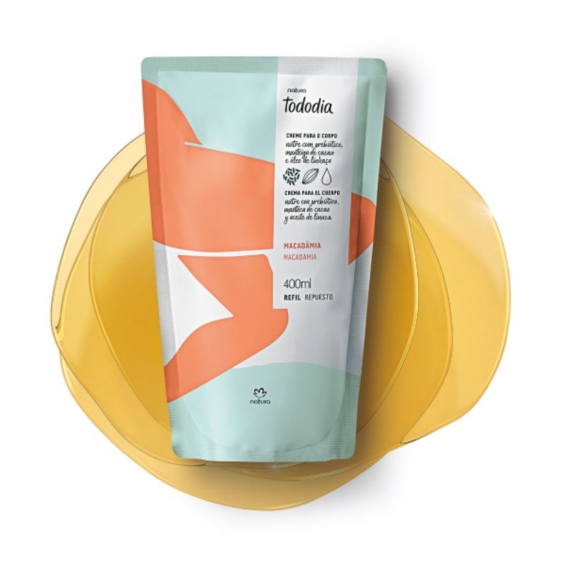 Refil Creme Hidratante Para O Corpo Natura Tododia Macadâmia 400ml.