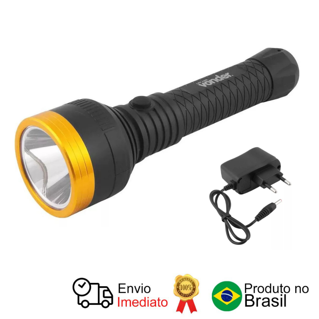 Lanterna recarregável 150 lm bateria de lítio LRV 150L Vonder em Oferta na Shopee