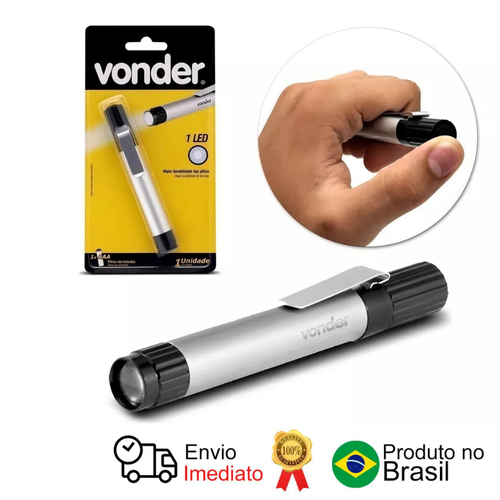 Lanterna De Led Mini Ln 011 1 Pilha AAA Vonder em Oferta na Shopee