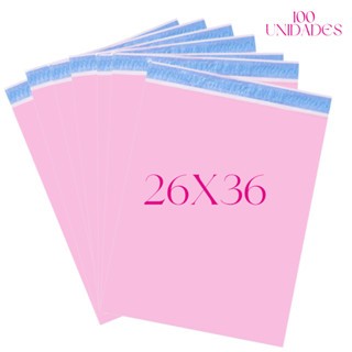 500 Envelopes rosa 26X36cm plástico inviolável correio sedex e-commerce em Oferta na Shopee
