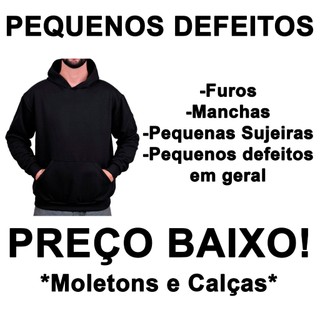 Moletom Canguru Ou Gola Redonda ou Calça Com pequenos Defeitos Unissex Queima De Estoque Adulto Promoção Moleton X