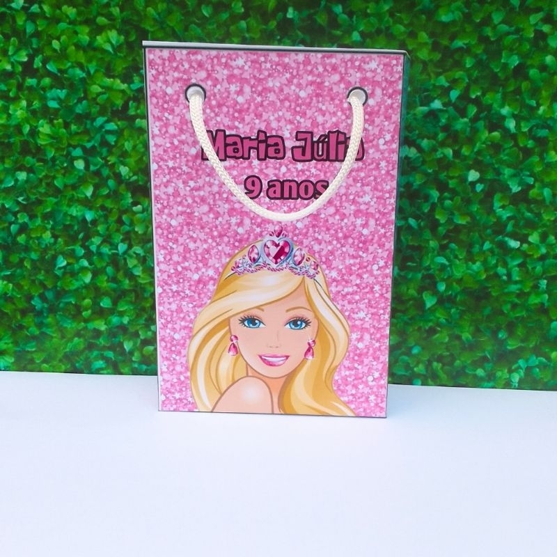 SACOLINHA PERSONALIZADA BARBIE  PARA LEMBRANCINHA - TAMANHO M