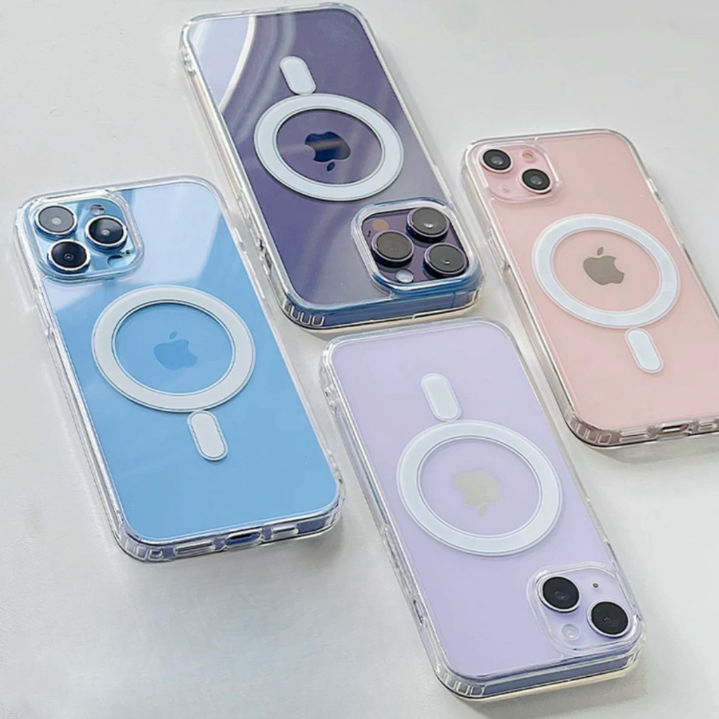 Capa magsafe Transparente Magnética Capinha Space Anti Impacto TPU Para IPhone 7/8 plus XR...