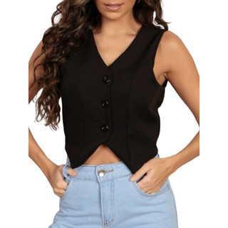 colete feminino elegante de alfaiataria