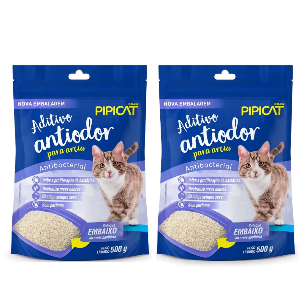 Kelco KIT Pipicat Aditivo Antiodor Antibacterial 500g - 2 Unidades em Oferta na Shopee