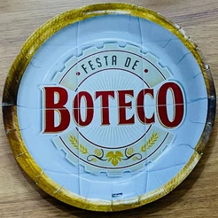 8~40 PRATO FESTA BOTECO DE PAPEL 18 CM FESTCOLOR (CHOCO)