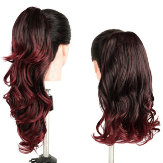 Rabo de cavalo ondulado Tania com presilha 2 modos de uso Bio Fibra Fashion Classic 45cm em Oferta na Shopee