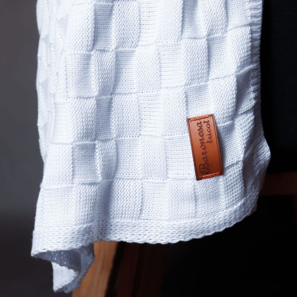 Coberta Mantinha Bebê tricot saída maternidade decoração para berço trico