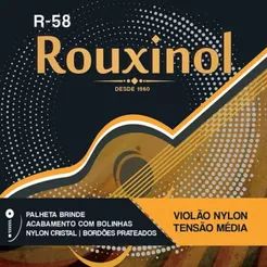 Encordoamento Nylon Tensão Média Com Bolinha Rouxinol R58