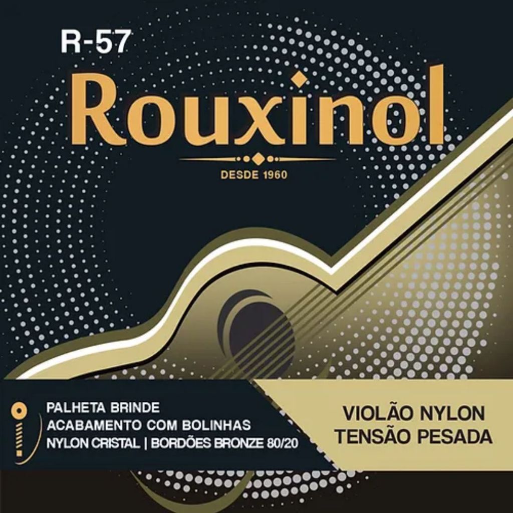 Encordoamento Nylon Tensão Alta Com Bolinha Rouxinol R57