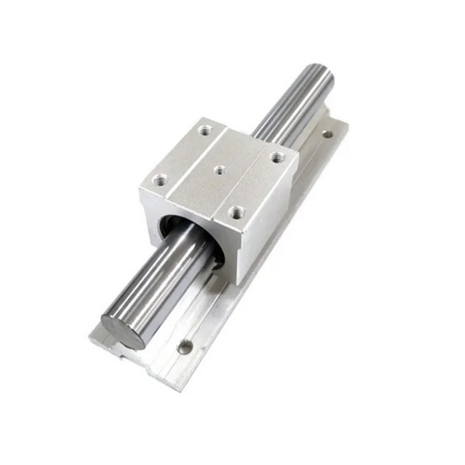 1 Eixo com Suporte em T de 16mm x 450mm + 2 Pillow block aberto de 16mm