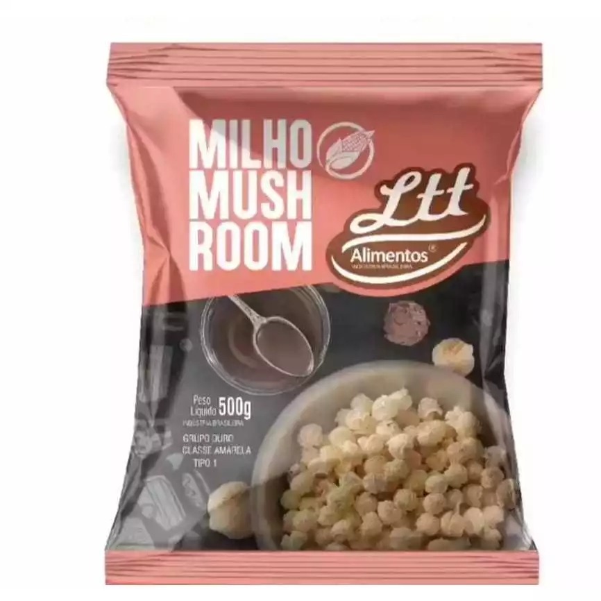 Milho Para Pipoca Mushroom Gourmet Promoção 1kg Ltt Alimentos Marca Oficial Mais Tempero