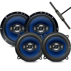 Kit Alto Falante 6 polegadas + 5 Pol + Antena Interna Gol G3 G4 G5 Palio Uno
