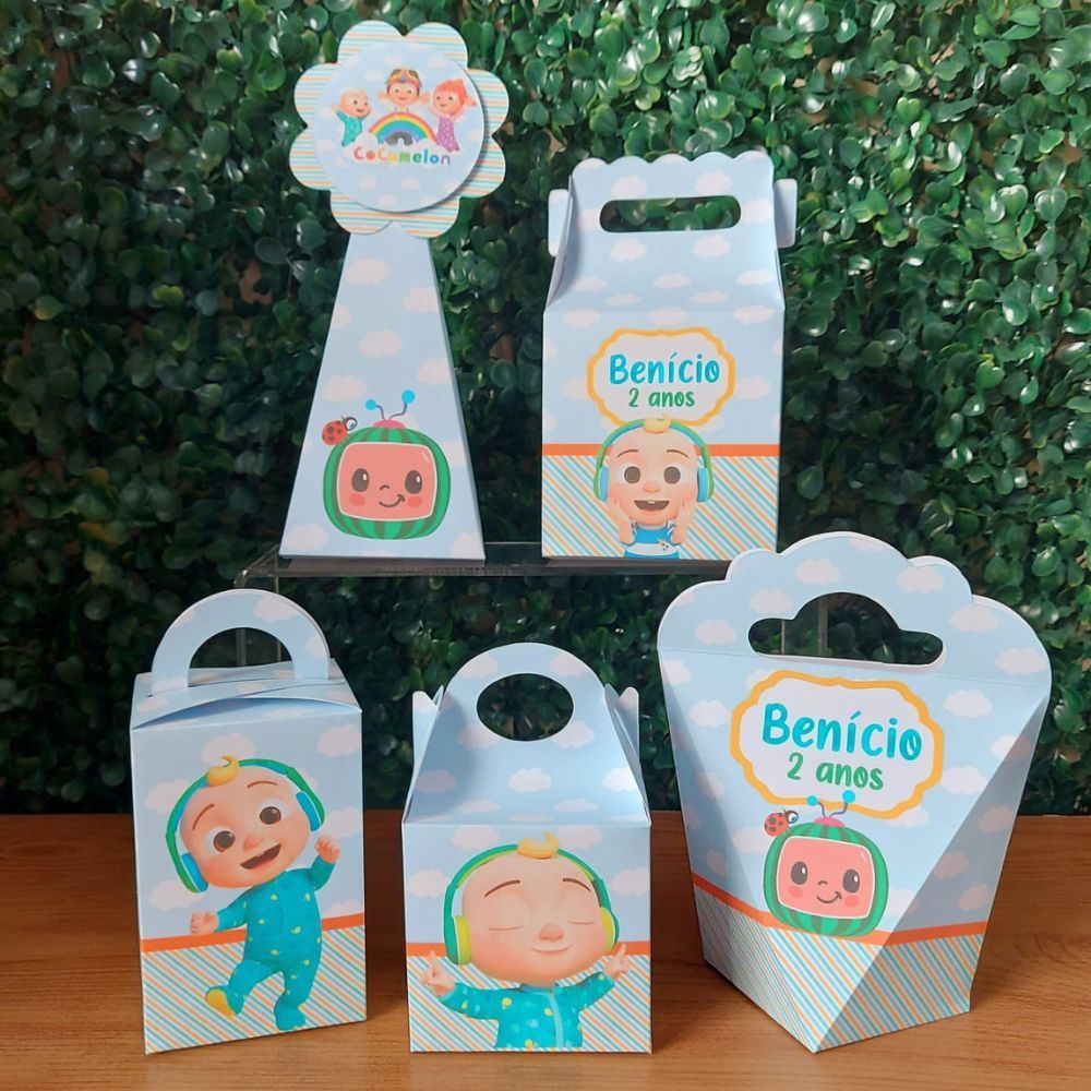 Kit Festa COCOMELON Personalizados | Lembrancinhas | Festa infantil | Aniversário | (PEGUE E MONTE)