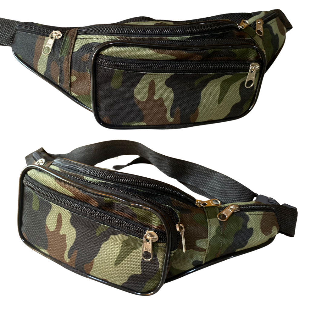 Pochete Bag Motoqueiro Camuflada Ajustável Grande Feminina Masculina