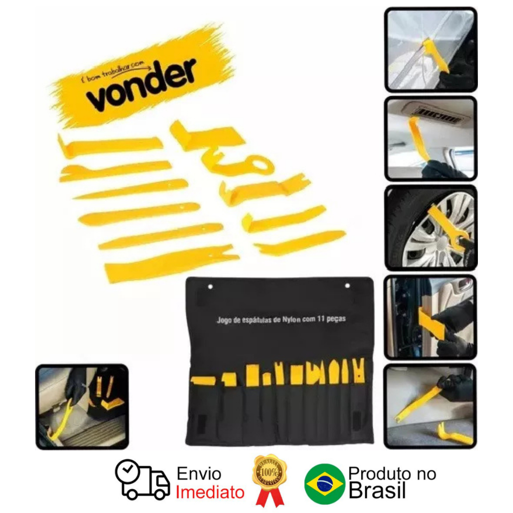 Jogo De Espátulas De Nylon Com 11 Peças Vonder em Oferta na Shopee