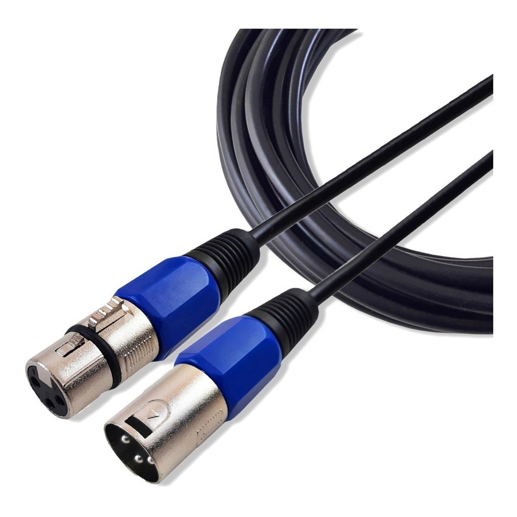 Kit 4 Cabo Microfone Xlr Canon Macho X Femea Balanceado Dmx Bm800 10M — imagem 2 de 2