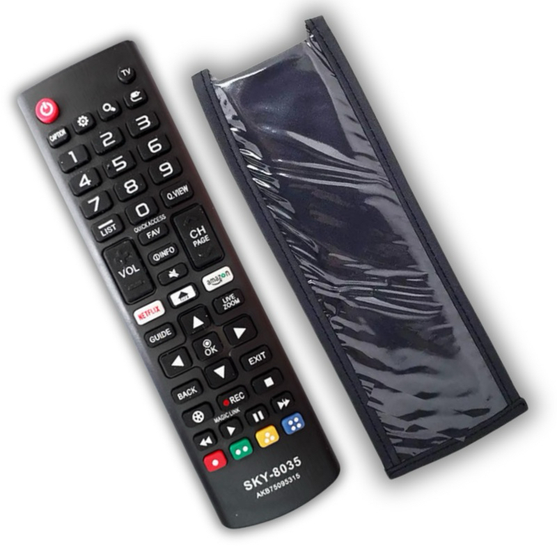Kit Controle Remoto Com Capa Compatível Com LG Smart Tv Teclas Netflix Amazon