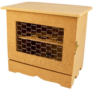 Porta Ovos Mdf Rustico Com Tela Decoração Cozinha Caixa Organizadora Ovos