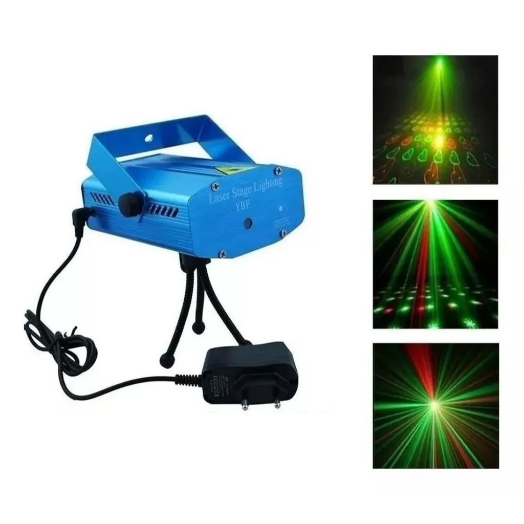 Mini Projetor Laser Holográfico com Efeitos Festa Natal Decorativo Pontilhados, Coração e Estrelas