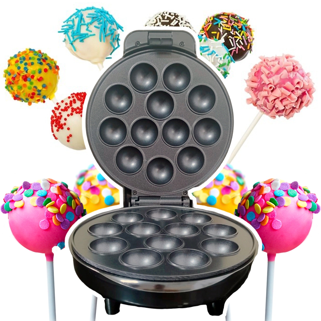 Maquina de Cake Pop 12 Bolinhos Cupcake Crepeira 110v e 220v 1000W