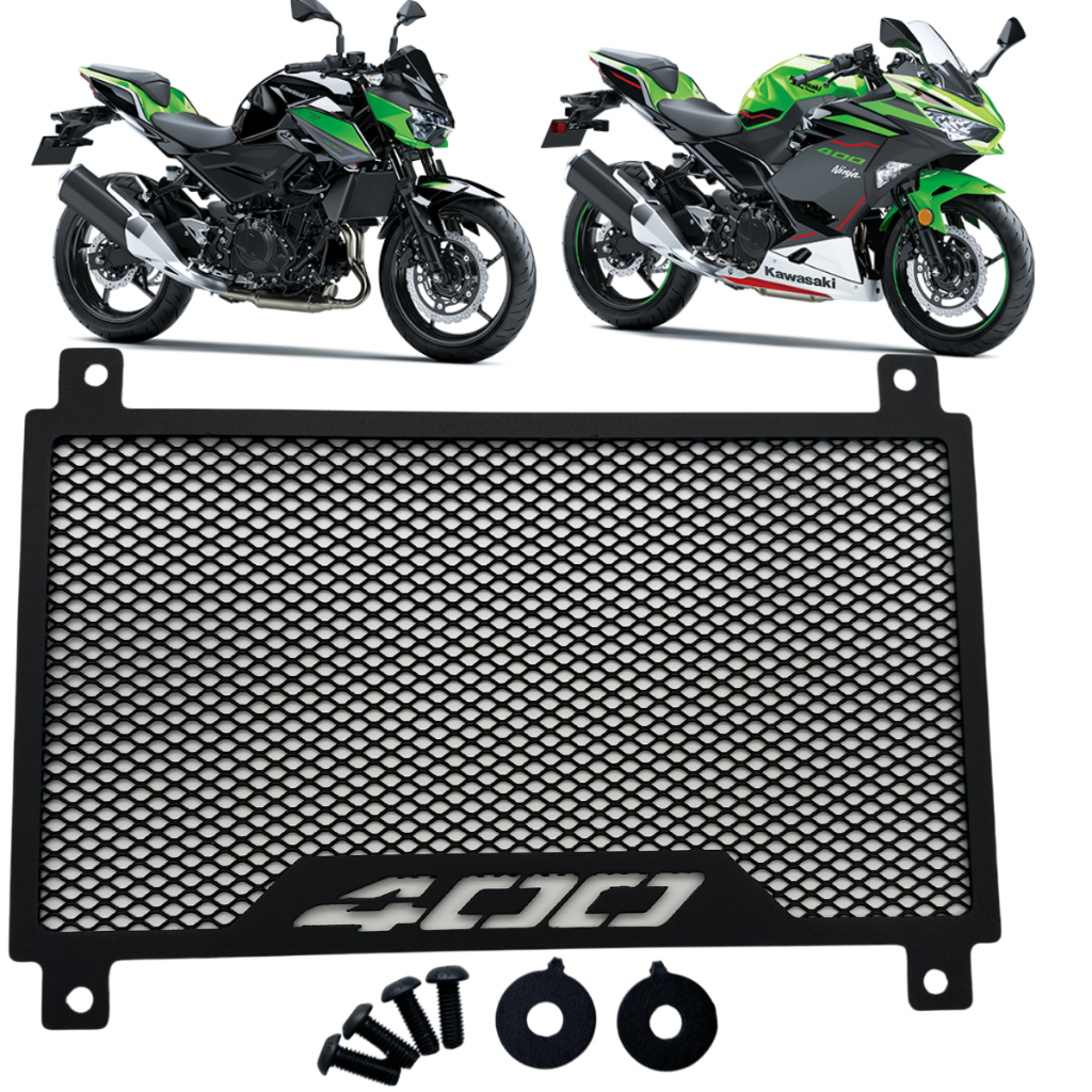 Protetor de Radiador Ninja 400 Z400 Grade de Proteçao Kawasaki ZX4R Z 400 2018 a 2024