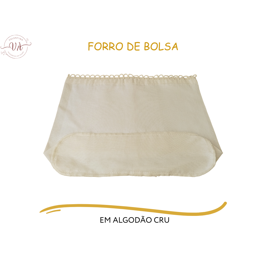 Forro de Bolsa em Algodão Cru (01 Unid SB) em Oferta na Shopee