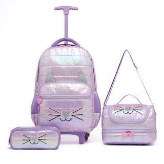 Kit Mochila Rodinha Infantil Resistente Lancheira e Estojo Escolar em Oferta na Shopee