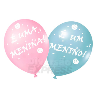 20/50 un Balões Bexigas para Chá Revelação Azul e Rosa bebê Menino ou Menina bola 9 polegadas em Oferta na Shopee