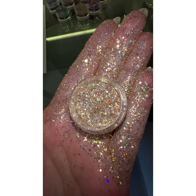 Glitter holográfico dourado -Moana | Useglow