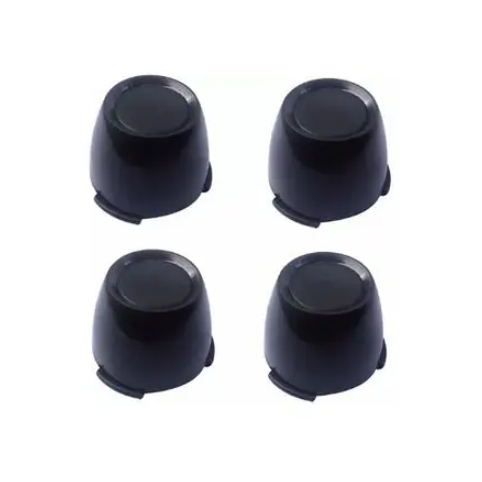 Kit com 4 Calotinha da Roda - Volkswagen Brasilia - Com Garra - Cor Preto - 261005