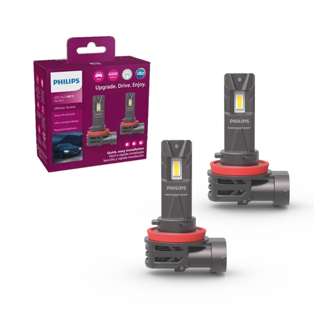 Par Lâmpada Led Philips Ultinon Access U2500 H11 6000k 12v em Oferta na Shopee