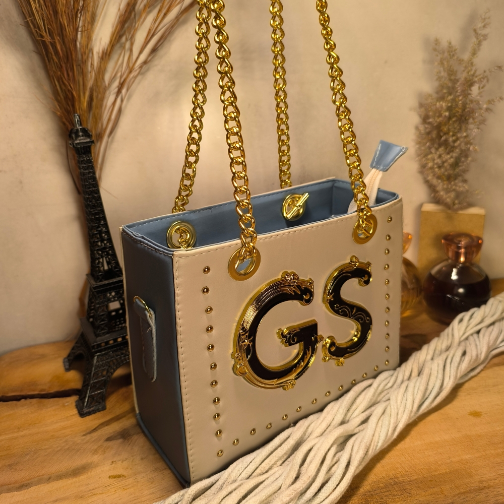 Bolsa Quadrada Linha Premium Couro Sintético Bicolor, Ckloe Bolsa Pequena Corrente, Bolsa De Festa