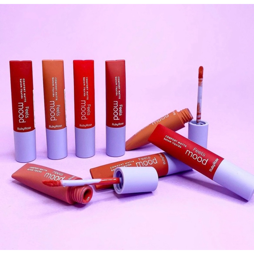 Batom Líquido Confort Matte Feels Mood By Ruby Rose 4,1ml - HB8230 em Oferta na Shopee