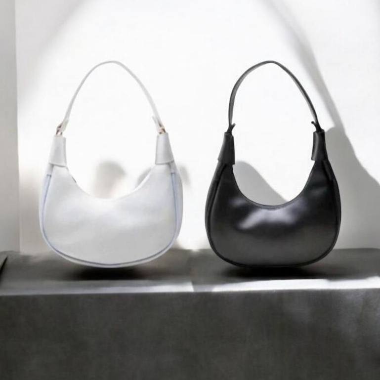 Kit 2 Linda Bolsa Meia Lua Pequena de Ombro e Mão Fechamento em Zíper Sk em Oferta na Shopee