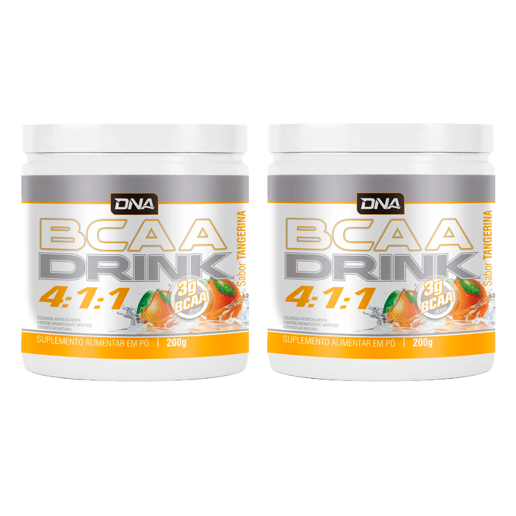 2x BCAA Drink 4.1.1 200g - Tangerina - Dna Suplementos