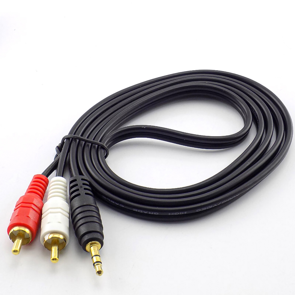 Cabo De Audio e Video  P2 / RCA 1.5M Para Aparelho de Som TV e DVD - Bommax