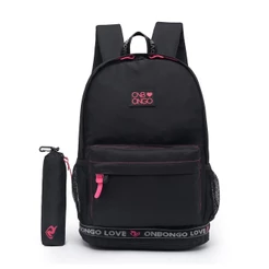 Mochila Escolar Juvenil Onbongo Feminina Reforçada Estojo