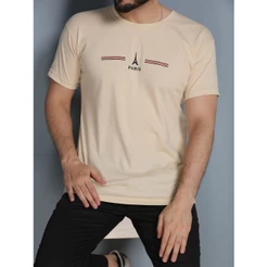 Camiseta masculina basica estampada algodão verão manga curta paris