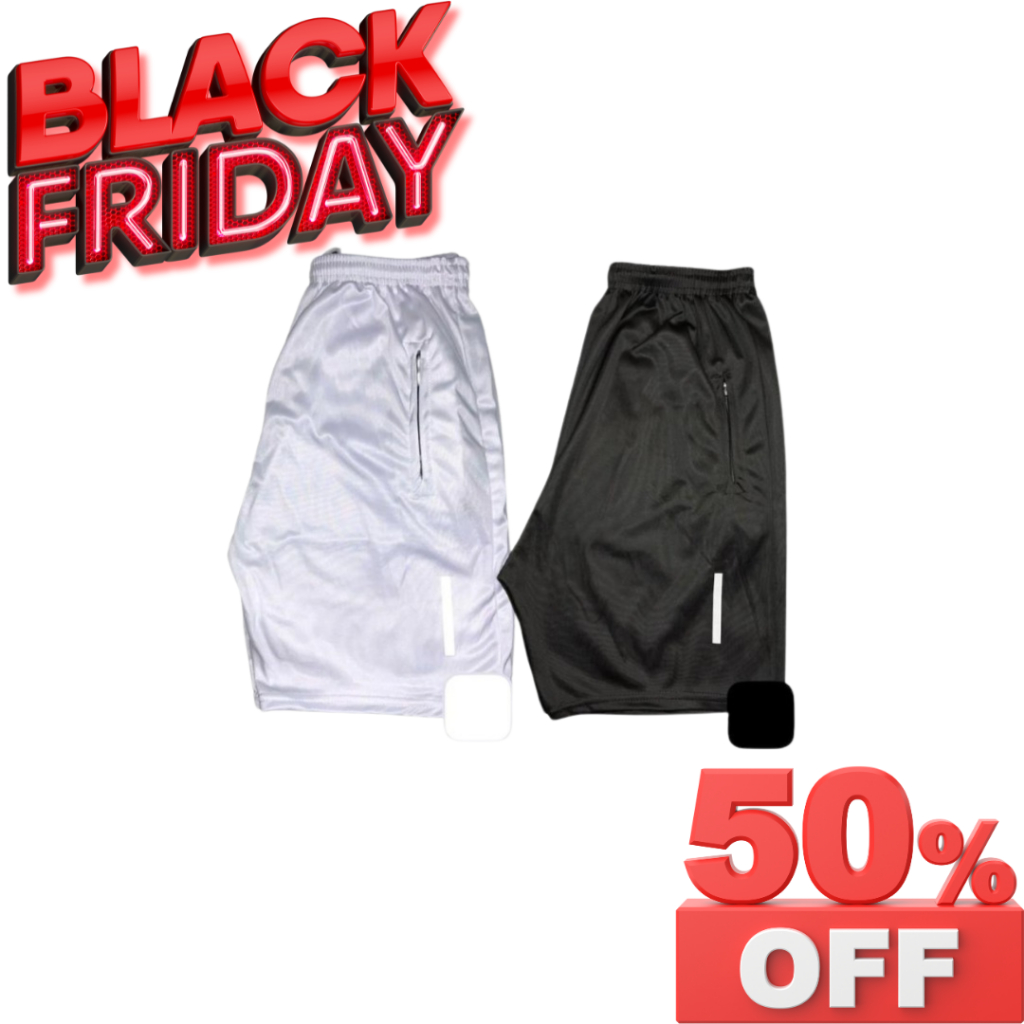 KIT 2 MASCULINO COM ZIPER NO BOLSO DRY FIT BLACK FRIDAY