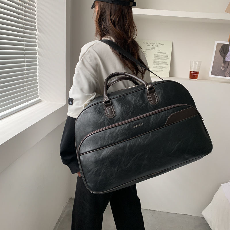 Mala Bolsa De Mão Extra Grande De Viagem Couro Ecológico