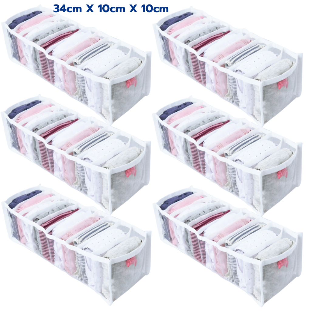 Kit 6 Colmeias Organizadoras De Gaveta Transparente 10 Nichos