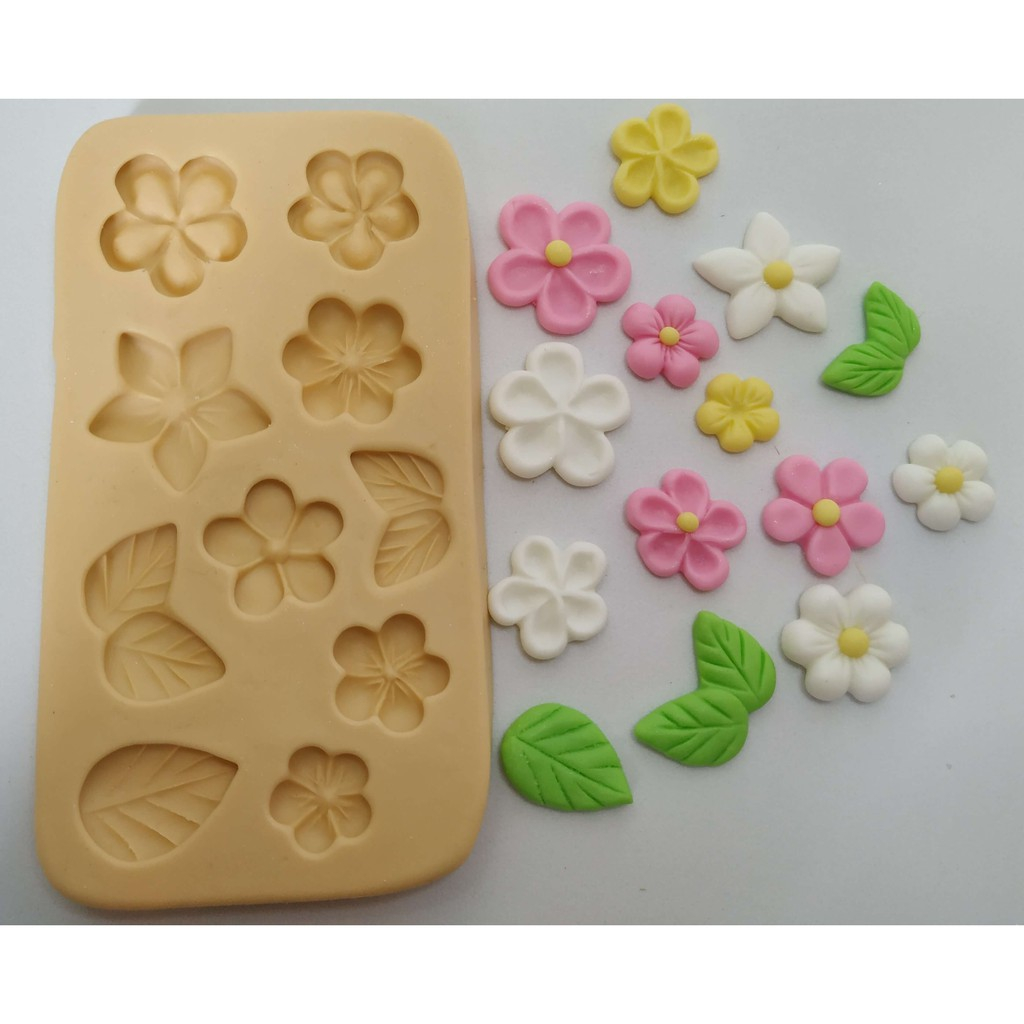 Molde de Silicone para Artesanato - Florzinhas - 1 a 2,3 cm - Diversos; Jardim em Oferta na Shopee