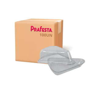 Embalagem p/ Fatia 400ml de Bolos Tortas Mousse Confeitaria - Prafesta -  100 Unidades em Oferta na Shopee